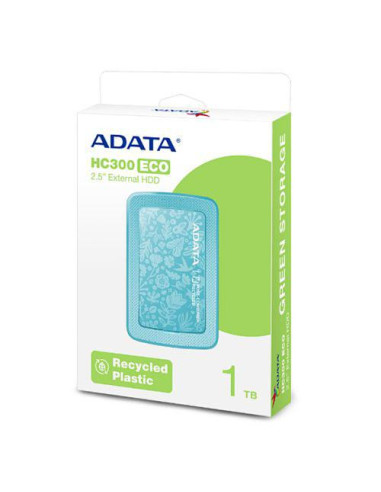 AHC300E-1TU31-CGN,Hard Disk portabil A-Data HC300 ECO 1TB, micro USB-B, 2.5inch, Green