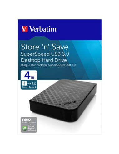 47685,HDD extern Verbatim SnS 4TB USB 3.0 "47685"