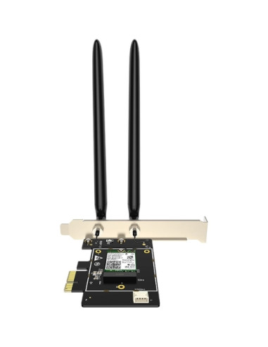 E33,Tenda| E33 | Placa retea wireless | 802.11ax | Wifi 6e | AX5400 |Tri band | Porturi Pcie | Antena 2 externa 5 dbi "E33" (inc