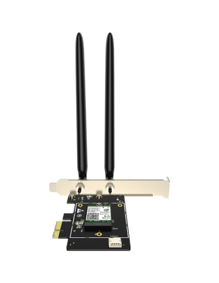 E33,Tenda| E33 | Placa retea wireless | 802.11ax | Wifi 6e | AX5400 |Tri band | Porturi Pcie | Antena 2 externa 5 dbi "E33" (inc