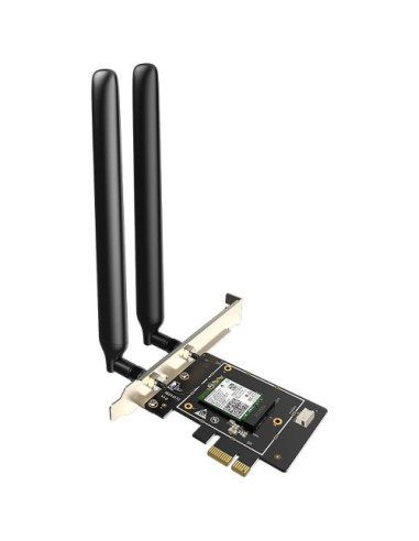 E33,Tenda| E33 | Placa retea wireless | 802.11ax | Wifi 6e | AX5400 |Tri band | Porturi Pcie | Antena 2 externa 5 dbi "E33" (inc