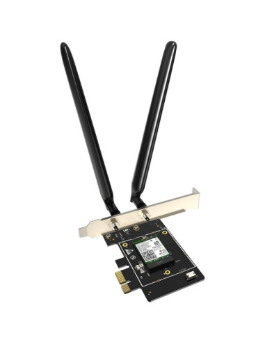 E33,Tenda| E33 | Placa retea wireless | 802.11ax | Wifi 6e | AX5400 |Tri band | Porturi Pcie | Antena 2 externa 5 dbi "E33" (inc