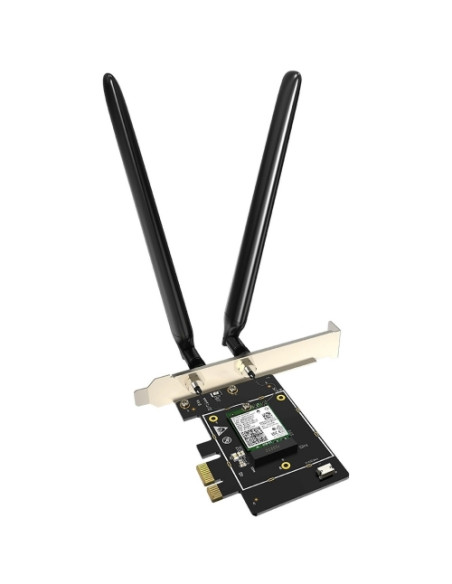 E33,Tenda| E33 | Placa retea wireless | 802.11ax | Wifi 6e | AX5400 |Tri band | Porturi Pcie | Antena 2 externa 5 dbi "E33" (inc