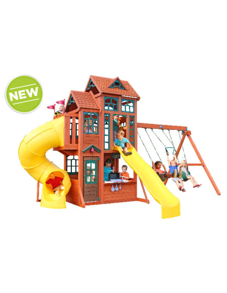 KKF25715C,Complex de joaca din lemn Canyon Ridge Kidkraft