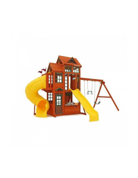 KKF25715C,Complex de joaca din lemn Canyon Ridge Kidkraft