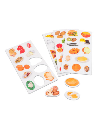 Vin70825,Set magnetic Piramida alimentara cu 50 de imagini si carte de lucru