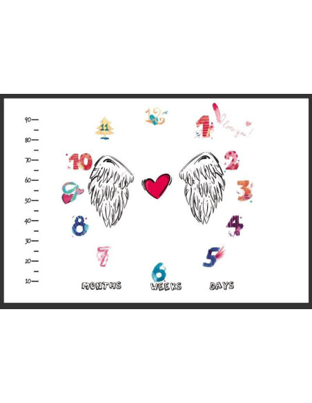 UP-d2r3l4,Noua Paturica plusata pentru fotografii 100x150 cm (Model: Unicorni)