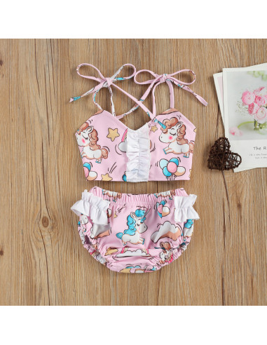 UP-47b,Costum de baie Unicorni din 2 piese, Diferite marimi