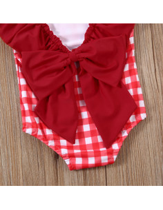 UP-drl47b25,Costum de baie cu patratele rosii si bentita 2