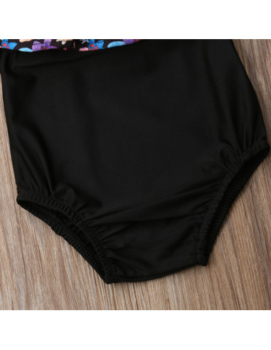 UP-drl47a23,Costum de baie cu volan inflorat si bentita