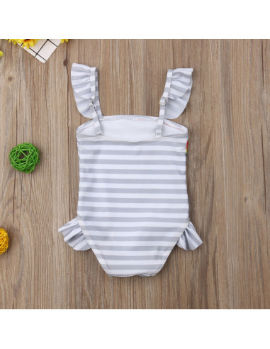 UP-drl47d22,Costum de baie, Motiv curcubeu, pentru gemene UP-drl47d22,Costum de baie, Motiv curcubeu, pentru gemene