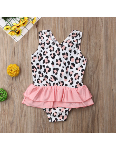 UP-drl47e24,Costum de baie leopard roz cu volan