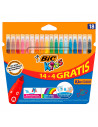 Carioci BIC ultralavabile Kid Couleur, 18 buc/set Carioci BIC ultralavabile Kid Couleur, 18 buc/set