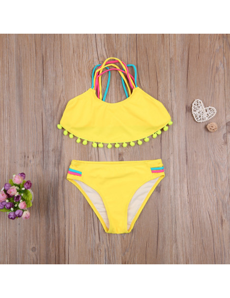 UP-drl47b2af15,Costum de baie cu ciucuri din 2 piese, Diferite marimi si culori