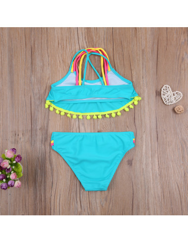 UP-drl47b2af15,Costum de baie cu ciucuri din 2 piese, Diferite marimi si culori