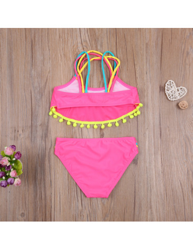 UP-drl47b2af15,Costum de baie cu ciucuri din 2 piese, Diferite marimi si culori