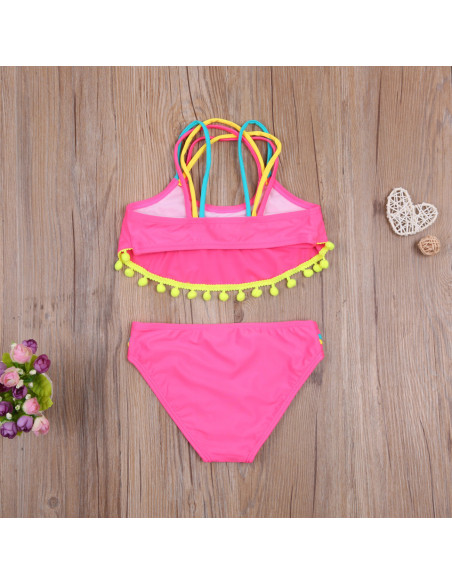 UP-drl47b2af15,Costum de baie cu ciucuri din 2 piese, Diferite marimi si culori