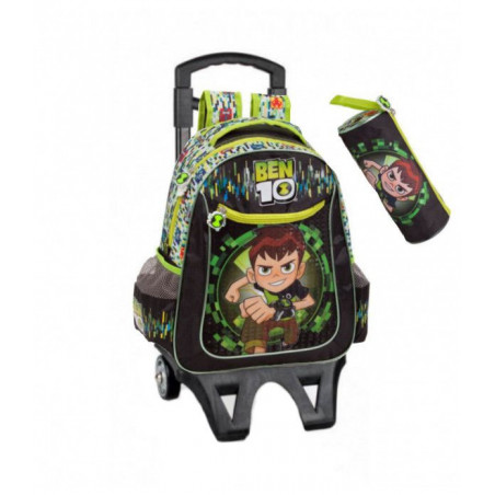 Set scoala Ben 10 - Ghiozdan, troller detasabil, Penar etui, 20 Set scoala Ben 10 - Ghiozdan, troller detasabil, Penar etui, 20