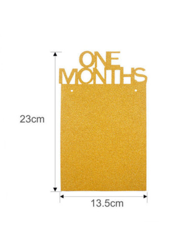 UP-drl260,Ghirlanda pentru fotografii - primele 12 luni (Culoare: Roz)