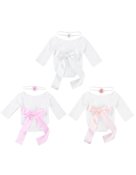 UP-drl_setpoze1,Set pentru poze - body plus bentita pentru nou nascut (Culoare: Roz)