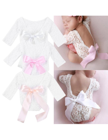 UP-drl_setpoze2,Set pentru poze - body plus bentita pentru nou nascut (Culoare: Alb)