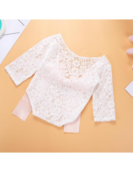 UP-drl_setpoze2,Set pentru poze - body plus bentita pentru nou nascut (Culoare: Alb)