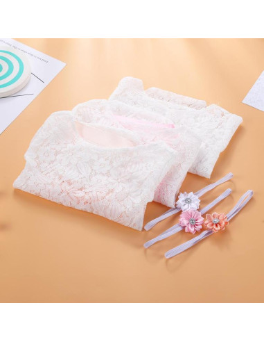 UP-drl_setpoze2,Set pentru poze - body plus bentita pentru nou nascut (Culoare: Alb)