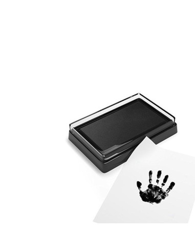 UP-drl-r34,Kit rama foto tripla mobila cu cerneala pentru manuta si piciorus (Culoare rama: Alb, Culoare ink: Rosu)