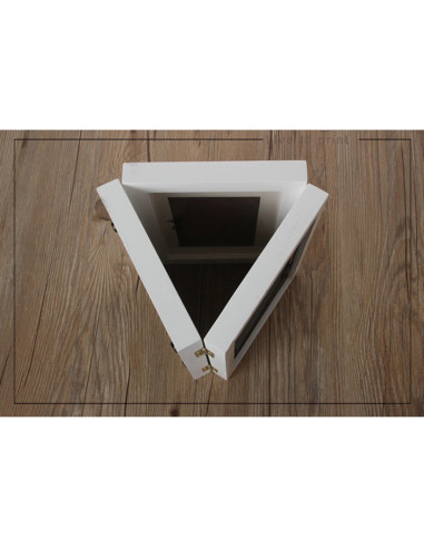 UP-drl-r34,Kit rama foto tripla mobila cu cerneala pentru manuta si piciorus (Culoare rama: Alb, Culoare ink: Rosu)