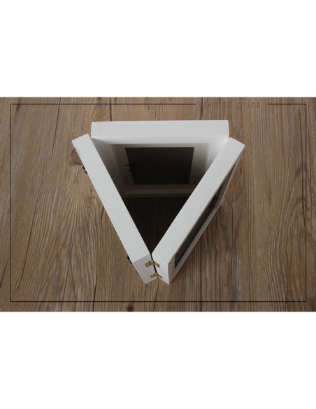 UP-drl-r34,Kit rama foto tripla mobila cu cerneala pentru manuta si piciorus (Culoare rama: Alb, Culoare ink: Rosu)