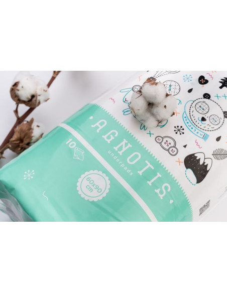 UP-agn_pads,Aleze igenice absorbante pentru bebelusi Agnotis, 60 x 90 cm, 10 buc