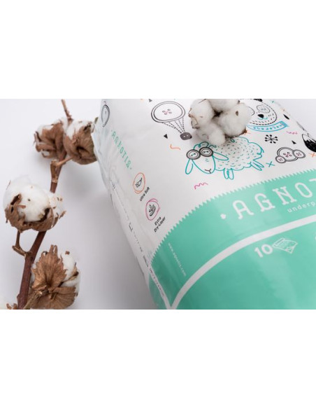 UP-agn_pads,Aleze igenice absorbante pentru bebelusi Agnotis, 60 x 90 cm, 10 buc