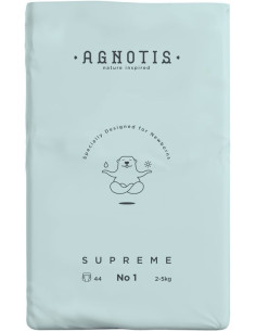 UP-agn_nr1,Scutece hipoalergenice Supreme Agnotis, marimea nr.1, 2-5 kg, 44 bucati