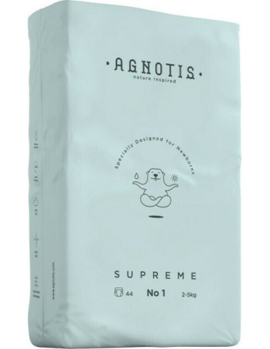 UP-agn_nr1,Scutece hipoalergenice Supreme Agnotis, marimea nr.1, 2-5 kg, 44 bucati