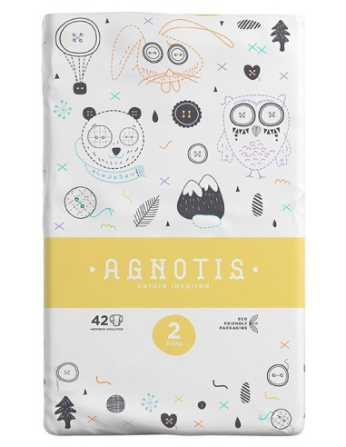 UP-agn_nr2,Scutece hipoalergenice Agnotis, marimea nr. 2, 3-6 kg, 42 bucati