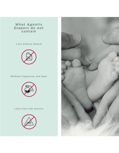 UP-agn_nr2,Scutece hipoalergenice Agnotis, marimea nr. 2, 3-6 kg, 42 bucati