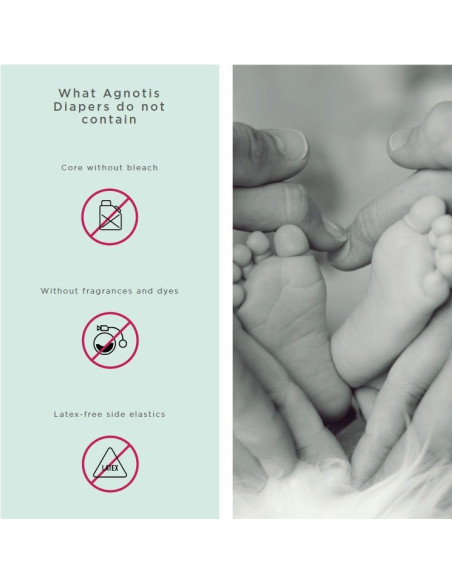 UP-agn_nr2,Scutece hipoalergenice Agnotis, marimea nr. 2, 3-6 kg, 42 bucati