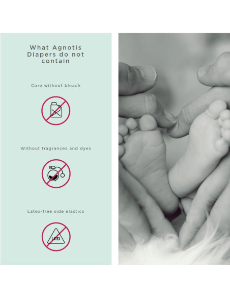 UP-agn_nr2,Scutece hipoalergenice Agnotis, marimea nr. 2, 3-6 kg, 42 bucati