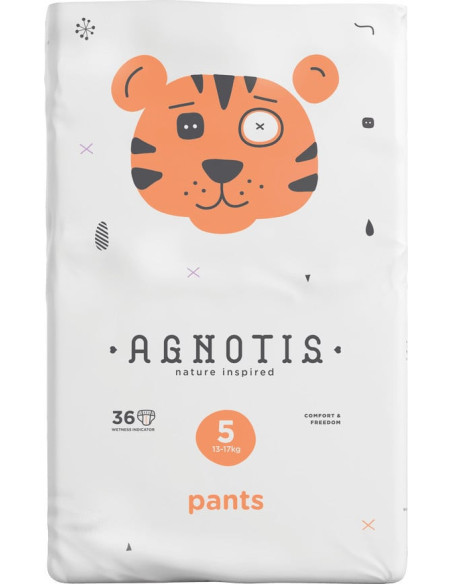 UP-agn_pantsnr5,Scutece tip chilotel hipoalergenice Agnotis pants, marimea nr. 5, 13-17 kg, 36 bucati