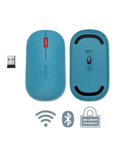 65310061,MOUSE LEITZ COSY, conexiune duala, dimensiune medie, albastru celest "65310061" (include TV 0.18 lei)