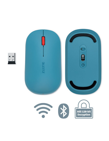65310061,MOUSE LEITZ COSY, conexiune duala, dimensiune medie, albastru celest "65310061" (include TV 0.18 lei)