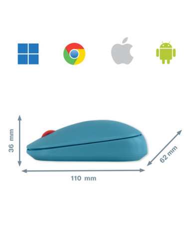65310061,MOUSE LEITZ COSY, conexiune duala, dimensiune medie, albastru celest "65310061" (include TV 0.18 lei)