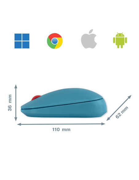 65310061,MOUSE LEITZ COSY, conexiune duala, dimensiune medie, albastru celest "65310061" (include TV 0.18 lei)