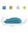 65310061,MOUSE LEITZ COSY, conexiune duala, dimensiune medie, albastru celest "65310061" (include TV 0.18 lei)