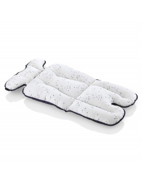 UP-bj_5071,Saltea cu doua fete pentru carucior si scaun de masa Dots BabyJem (Culoare: Gri)