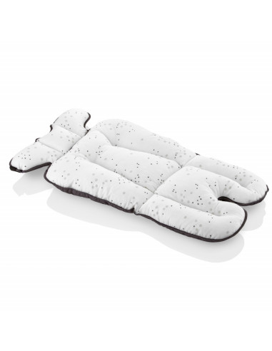 UP-bj_5071,Saltea cu doua fete pentru carucior si scaun de masa Dots BabyJem (Culoare: Gri)