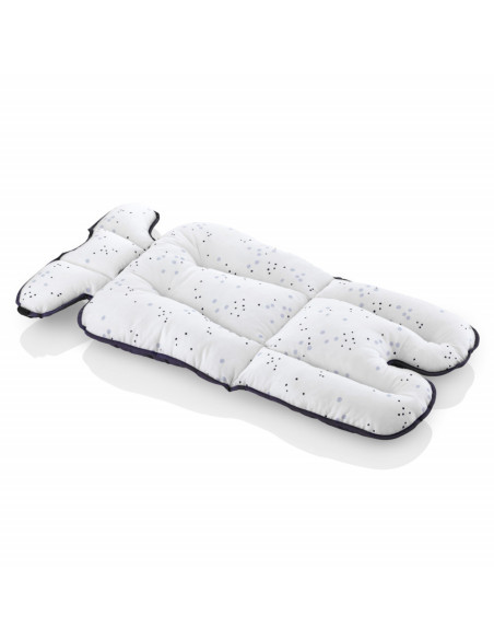 UP-bj_5073,Saltea cu doua fete pentru carucior si scaun de masa Dots BabyJem (Culoare: Bleu)