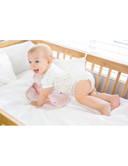 UP-bj_6622,Jucarie din plus pentru copii BabyJem Sleeping Mate Small Bunny (Culoare: Crem)