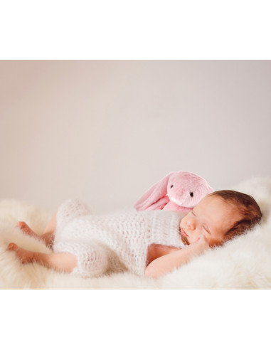UP-bj_6622,Jucarie din plus pentru copii BabyJem Sleeping Mate Small Bunny (Culoare: Crem)