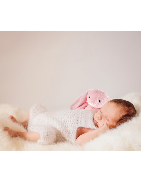 UP-bj_6622,Jucarie din plus pentru copii BabyJem Sleeping Mate Small Bunny (Culoare: Crem)